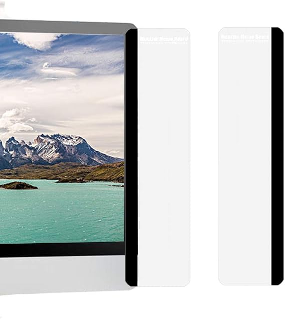Monitor Memo Board Computer, Monitor Sticky Note Holder, Acrylic Transparent Message Board for Office 1 Set(Left & Right) By Lechay