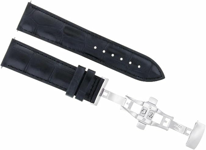 Ewatchparts 19mm Leather Watch Band Strap Compatible With Tissot 1853, T461 T014417A T171186A Black