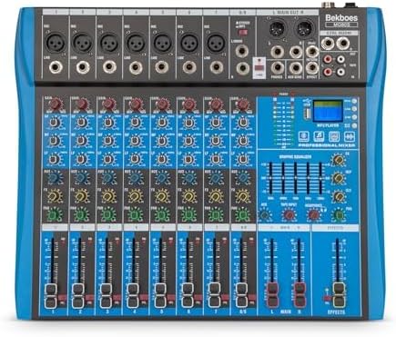 8 Channel Audio Mixer, 16 DSP Effects, 48V Phantom Power