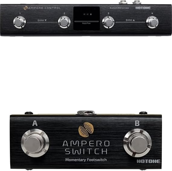HOTONE Ampero Control + Dual Footswitch Bundle MIDI Foot Controller Pedal Bluetooth 4 Button bundle