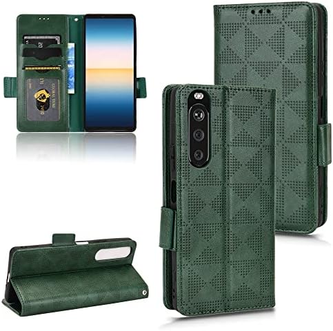 Case for Sony Xperia 1 III 5G XQ-BC52 XQ-BC62 XQ-BC72 Leather Flip Stand Case Cover,Case for Sony Xperia 1 III Leather Case,Case for Sony Xperia 1 III Case Cover Green