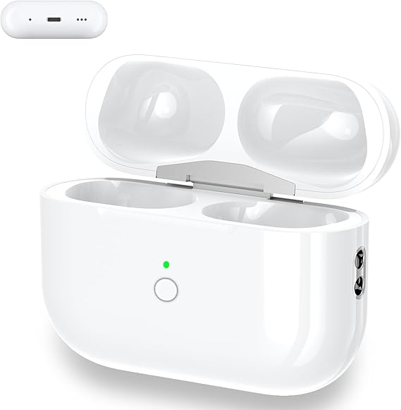 Wireless Charging Case Replacement Compatible with AirPods Pro 1st & 2nd Generation, AirPods Pro 1st & 2nd Charger Case with Bluetooth Pairing Sync Button - No Earbuds,not usb-c port