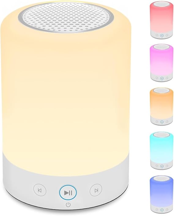 Night Lights, White Noise Machine 20 Non-Looping Sleep Sounds, Rechargeable Battery, Touch Control, 6 Timers & Memory Function | Portable Sound Machine for Baby, Adults, Nursery, Travel