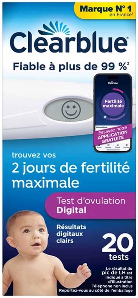 Clearblue Digital Ovulation Test, Helps You Design, Proven, 1 Digital Device and 20 Tests