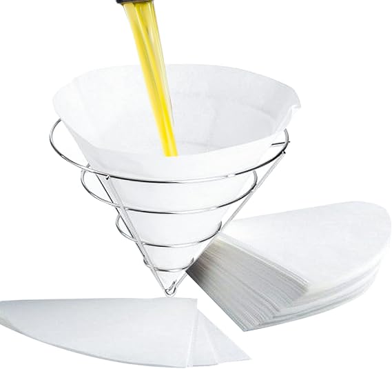 30 Pack 10" Deep Fryer Oil Filters, Best Non Woven Cooking Oil Strainer, Premium Maple Syrup Filter Set, Cones Commercial Filter for Restaurants, Kitchen, Cafes, Food Trucks, Hotels