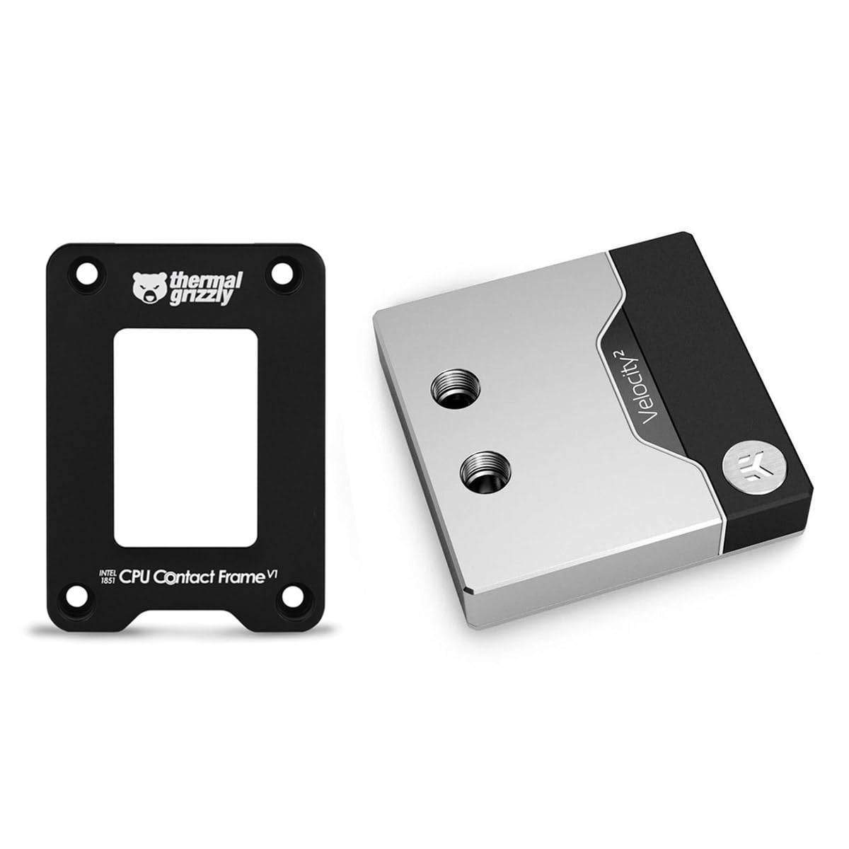 EKWB EK-Quantum Velocity 2 CPU Water Block D-RGB - 17001851 and Thermal Grizzly 1851 Contact Frame Bundle, Full Nickel