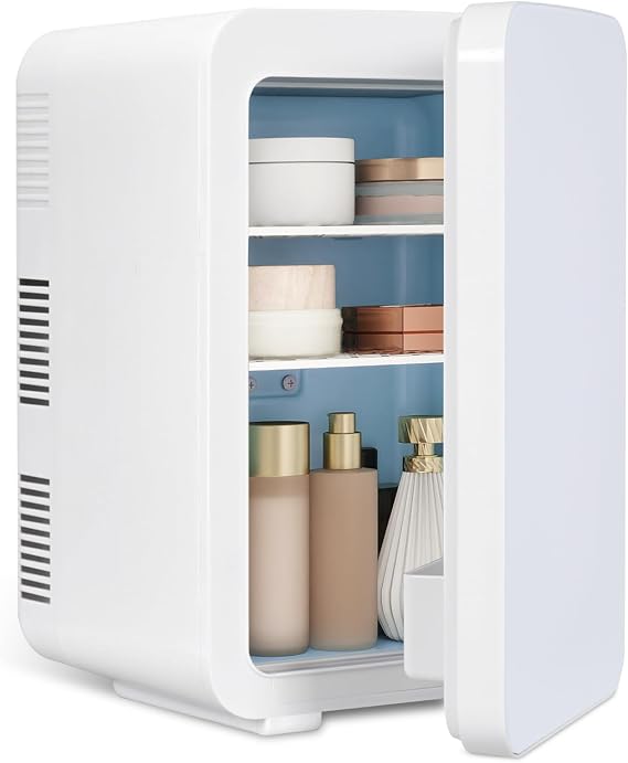 Mini Fridge for Bedrooms, 10L Portable Beauty Refrigerator [Energy Class F]
