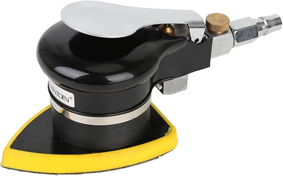 Pneumatic Jitterbug Sander Heavy Duty Orbital Sander with Hook and Loop Pads (2.75"x4" Triangle Pad)