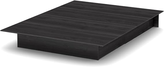 South Shore Step One Platform Bed Gray Oak, Contemporary