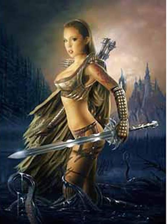 Poster Warrior Girls with Knives - Triple Views - 3D Lenticular 12x16 Animated Print - 3 Prints in 1 (8102)