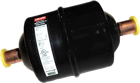 Danfoss 023Z5028 1/4in Liquid Line Refrigerant AC Filter Drier hvac refrigeration ODF 1.5-2.4tons Unidirectional 5-9/16in Long 3-1/8in Wide DCL 162S