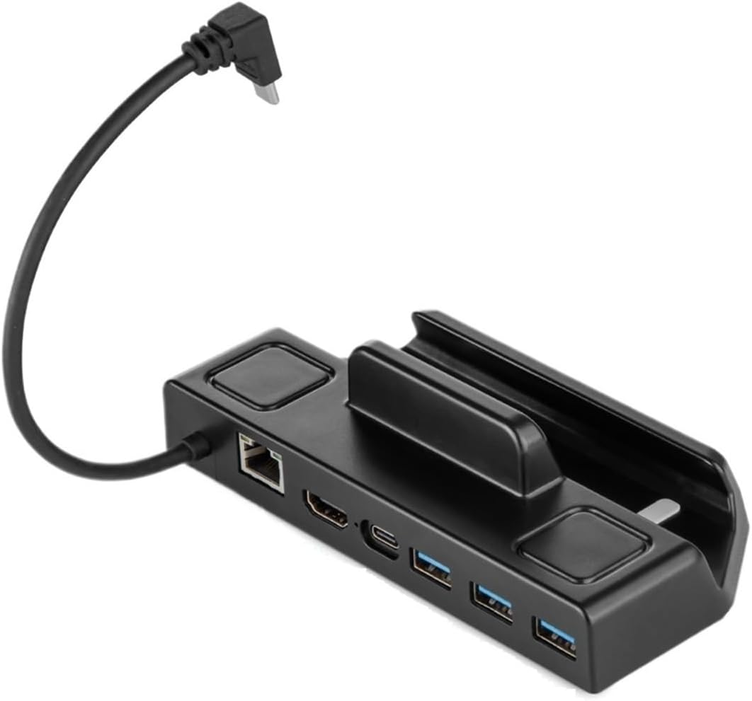 6イン1スチームデッキドッキングステーションtvベーススタンドハブホルダーusb Cからrj45イーサネットty>pe、oledコンソール用。