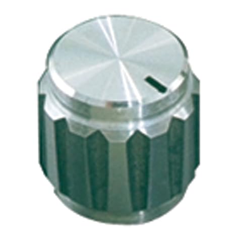 Jameco Valuepro 45KN031-R Round Aluminum Shaft Knob with Set Screw, 1/4" x 0.61" x 0.65" Size (Pack of 2)