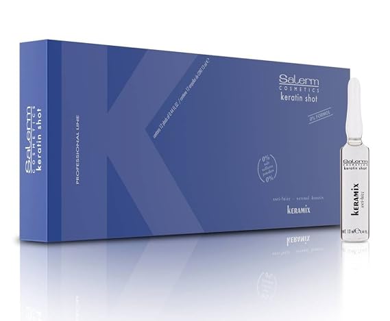 Salerm Keratin Shot Keramix Intensive Keratin Treatment Ampoules, 0.44 oz (Pack of 12)