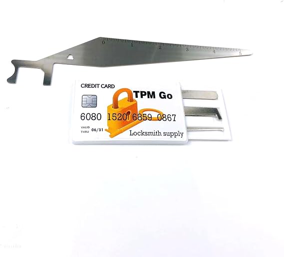 Mini Lock Pick Card Set and Door Lock Pick Bypass Tools,Pry Bar Leverage,Lockpick Tool Kit for Locksmith,Firefighter