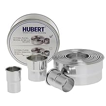 HUBERT Pastry Cutter Set Round Stainless Steel 12 Per Set