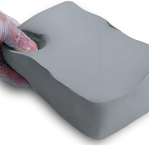 Air-Dry Hardening Modeling Clay Natural 2.2Lbs, Non-Toxic All-Purpose Compound Modeling Sculpting Clay (Gray)