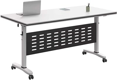 YSUEFIJO Folding Computer Desk Laptop Table Study Writing Desk Office Workstation Foldable Table for Home Office Small Space Bedroom Dorm Room Conference Room Training Room