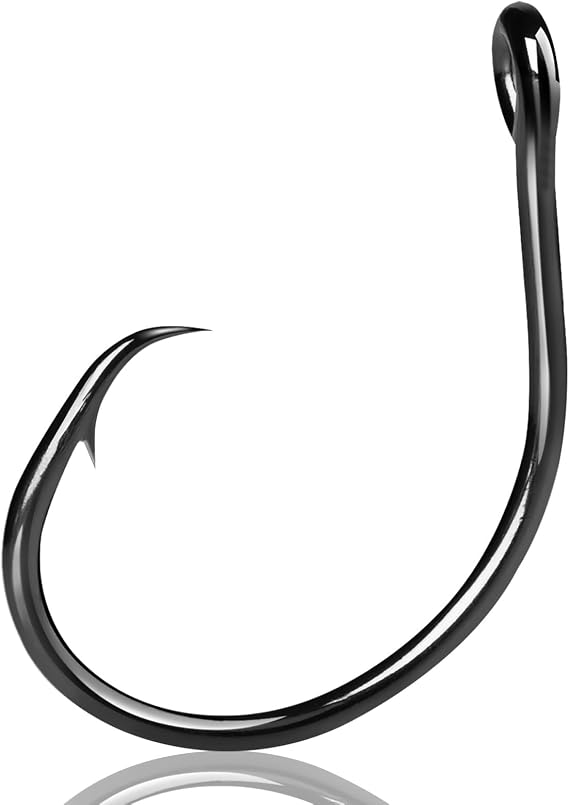 9KM DWLIFE 25Pcs Circle Hooks Inline Fishing Hooks Freshwater Saltwater