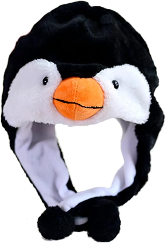 Penguin Plush Hat Plush Animal Hat Penguin Earflap Cap Penguins Plus/h Animal Winter Ski Ha/t Plu/sh Cartoon Earflap Winter Ski Aviator Style Hood For Kids Teens