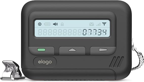 elago Pager Case for AirPods Pro 2 | Chain Strap Included, Shock Resistant, Full Protection, for Men (Black)