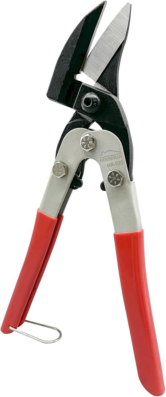 Tin Snips, 10 Inch Aviation Snips, Left Cut, Heavy Duty Sheet Metal Cutter