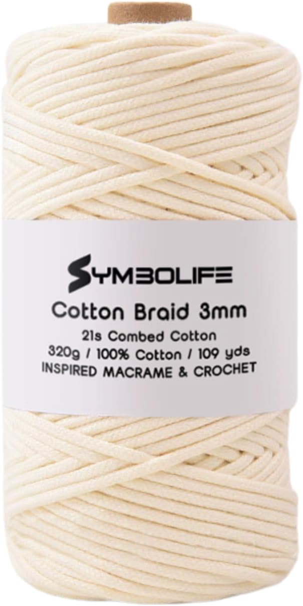Braid Cord 3mm 100m #14 Ivory