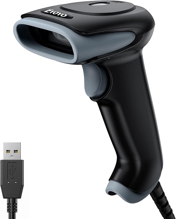 Eyoyo 1D 2D Barcode Scanner Wired USB Handheld Scanner for PC