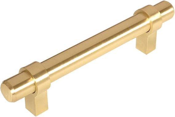 20 Pack - Cosmas 161-96BB Brushed Brass Cabinet Bar Handle Pull - 3-3/4" Inch (96mm) Hole Centers
