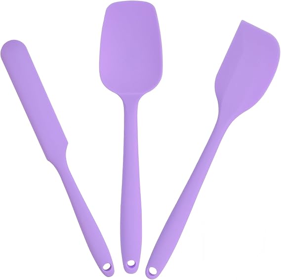 Rubber Spatula Food Grade, Silicone Heat Resistant Spatulas for Cooking