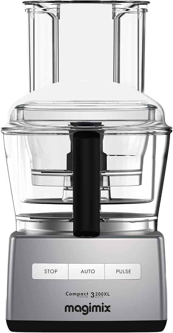 Magimix 3200XL Food Processor - Multifunctional 6 in 1 Food Preparation, 2.6L BPA-Free Bowl, Professional Quality Ultra-Sharp Blades, Quiet Energy Efficient 650W Motor - Satin