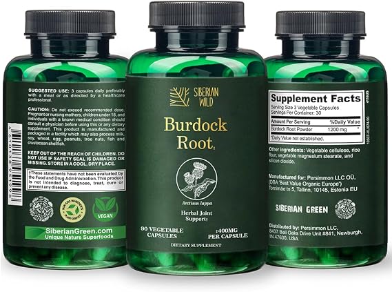 Burdock Root 4600mg Natural Vegetarian 90-Count