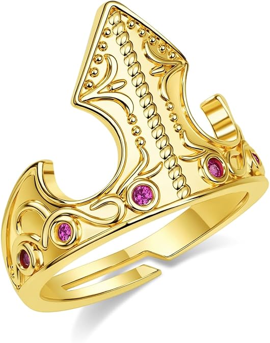Rapunzel Ring Tangled Fans Princess Crown Ring Princess Jewelry Birthday Party Ring Halloween Dress up Gifts