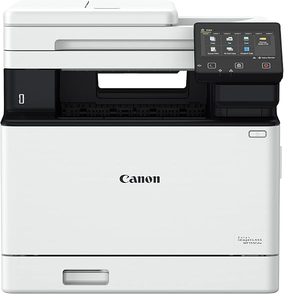 Canon imageCLASS MF753Cdw - Wireless Duplex Color Laser Printer, All-in-One with Scanner, Copier, Fax, Auto Document Feeder, Mobile Ready, 35 PPM, White