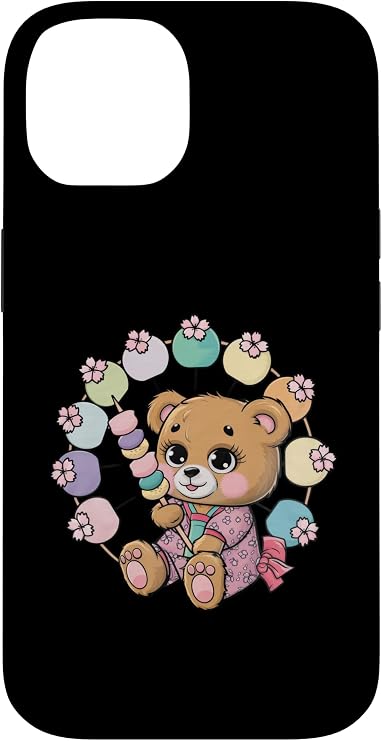 iPhone 14 Cute Japan bear with Hanami Dango Case