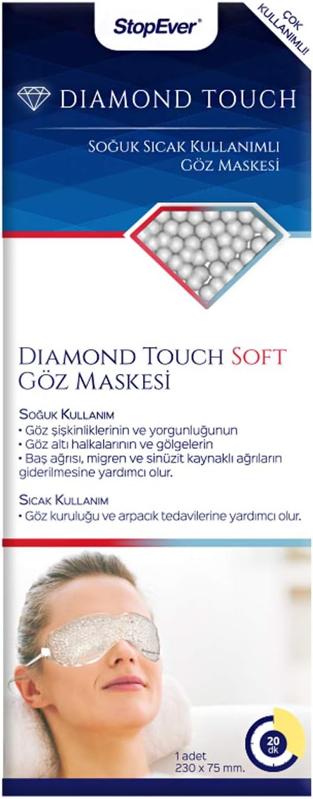 StopEver Diamond Touch Eye Mask | Suitable for Cold & Hot Use | Relaxing Effect for Migraine, Sinusitis, Stye and Eye Fatigue