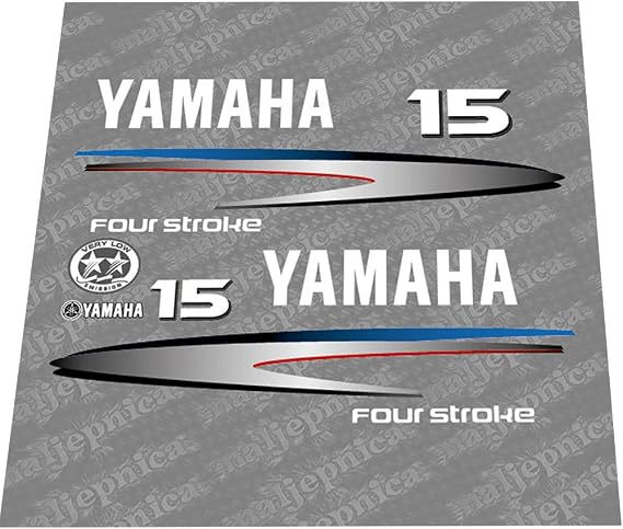 411 Decals Aftermarket Replacement for Yamaha 15 Four Stroke (2002-2006) Decal (Sticker) Set