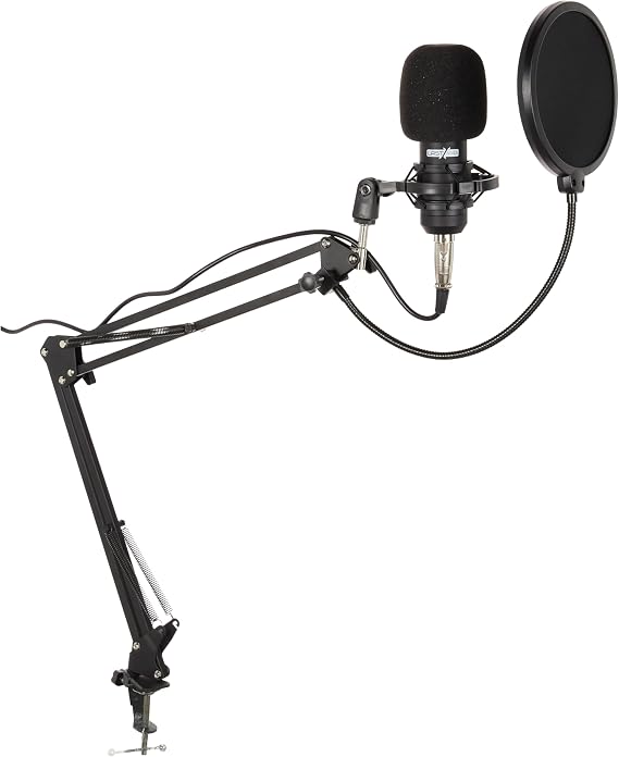 Lastvoice BM800BT Black Condenser Microphone Stand Filter Sound Card