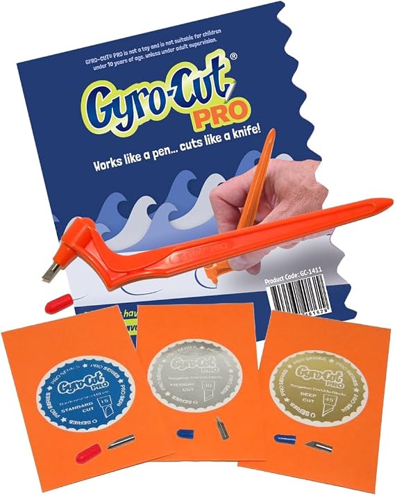 Genuine Gyro-Cut PRO Tool Kit Including 3 Blades - Standard, Medium and Deep Cut Blades