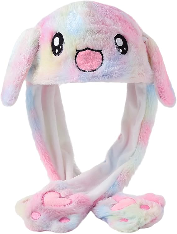 Bunny Hat Jumping Hat Rabbit Hat with Moving Ears Animal Moving Ears