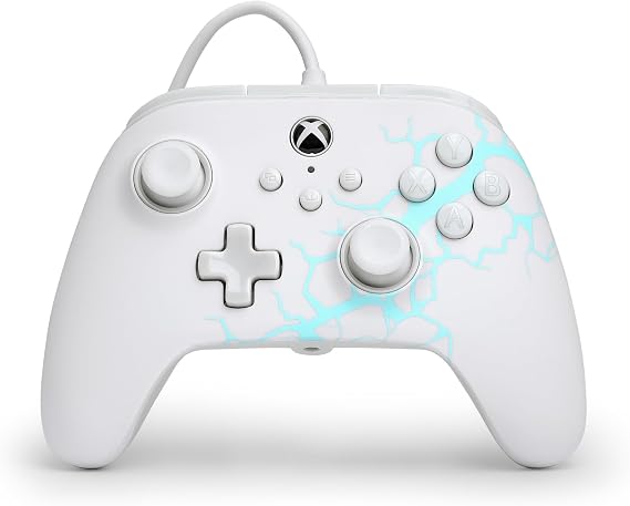 PowerA Advantage Wired Controller for Xbox Series X|S - Arctic Ice, gamepad, wired video game controller, gaming controller, USB-C, Works with Xbox One, Officially Licensed