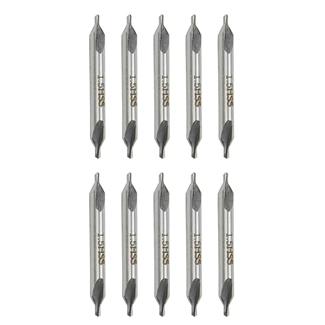 Center Bits Drill 1.5mm Tip Diameter HSS Center Spotting Drill Bit Countersink Tools for Lathe Metalworking -10pcs