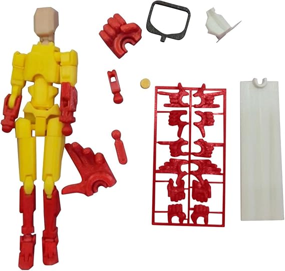 Assembly Completed-Titan 13 Action Dummy Robot 3D Printed Multi-Jointed for Collectors Desktop Decorations