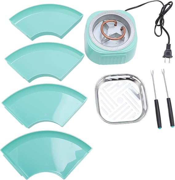 Electric S ' mores Maker Indoor | 4 Detachable Trays & Adjustable Temperature | Tabletop Marshmallow Roaster/Chocolate Fondue Pot for Party/Family Gathering/Camping