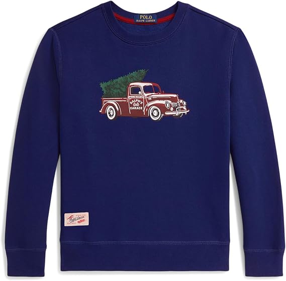 POLO RALPH LAUREN boys Ralphs Garage Fleece Sweatshirt (Big Kid)