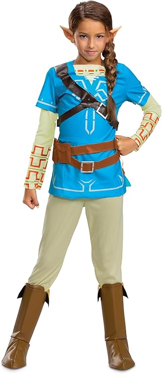 Disguise The Legend of Zelda Breath of the Wild Link Deluxe Costume for Kids, Official The Legend of Zelda Breath of the Wild Costume, Small (4-6)