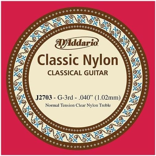 Daddario J2703 Classic Guitar Single String, Classic Nylon, Normal Tennis