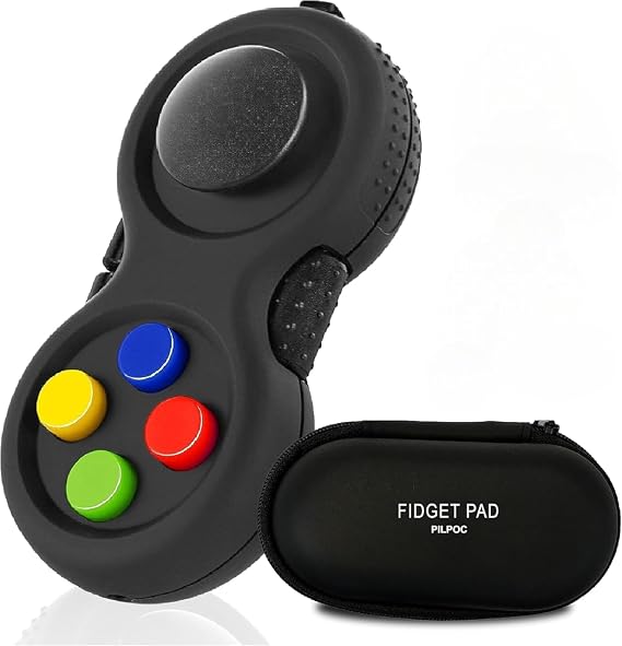 PILPOC Fidget Pad - Fidget Toy Stress Relief Fidget Controller Clicker Fidget Clicker Child Toy Controller Feeling Focus Enhancement Stress Relief Tool