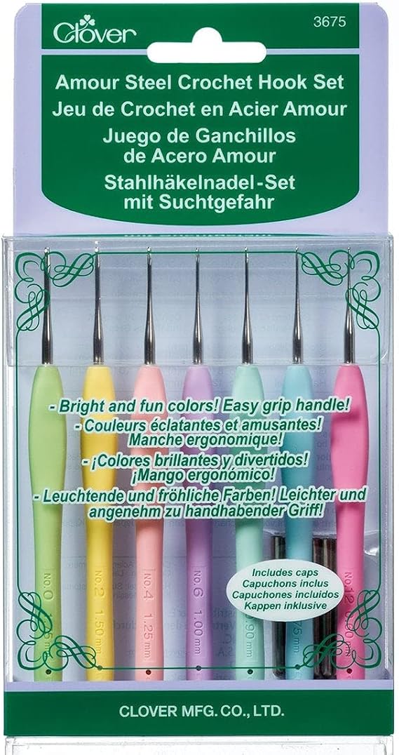 Clover Amour Steel Crochet Hook Set