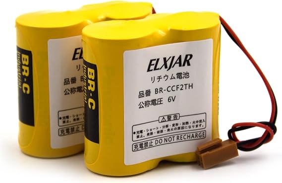 (2-Pack) 6V BR-CCF2TH Battery for Fanuc A98L-0001-0902, BR-CCF2TE
